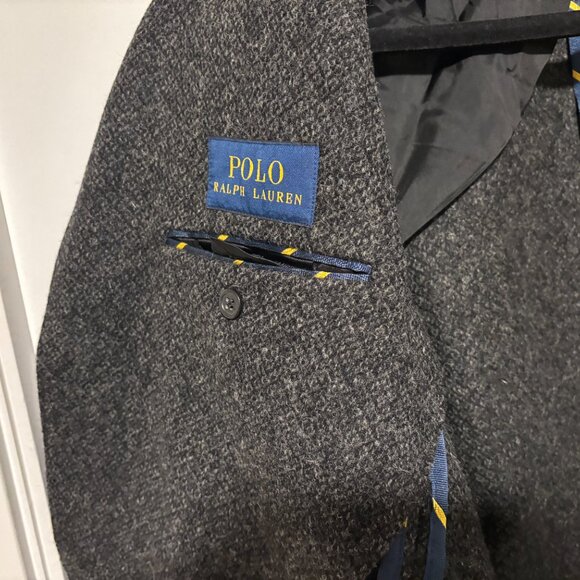 BNWOT Polo Ralph Lauren Unstructured Charcoal Grey Sport Coat/Blazer - 44 - Picture 7 of 12